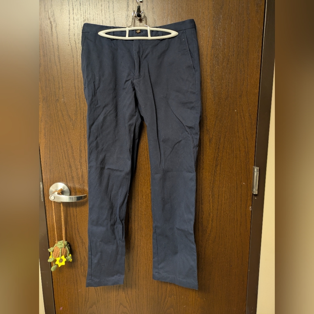 Men's Navy Blue Cotton Jos. A. Bank Tailored Fit Dress Pants 34 X 34